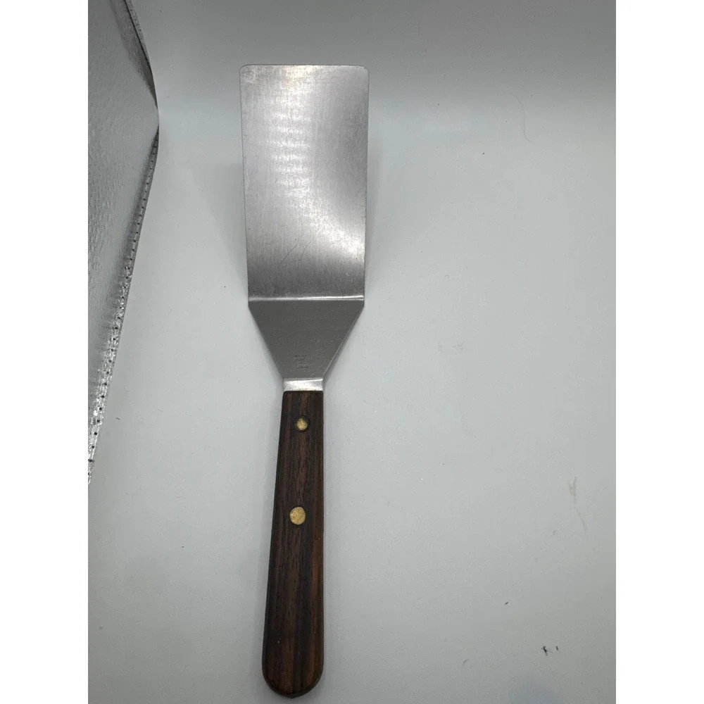 Vintage Nevco Stainless Steel Spatula Wood Handle Japan Offset Kitchen Turner